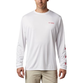 Columbia Muške Majice S Kapuljačom - PFG Terminal Tackle Destination Long Sleeve Bijele | ZCUM-46083